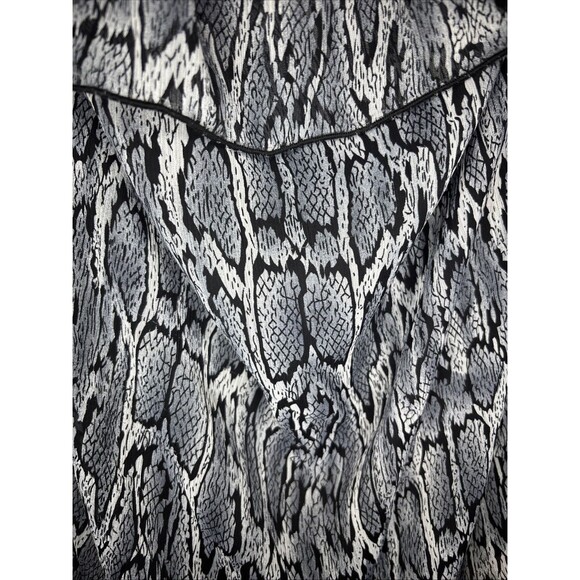 Vintage Dots Large Snakeskin Print Ruffle Tube Peplum Top Festival Y2K Sexy Cute - Picture 2 of 6